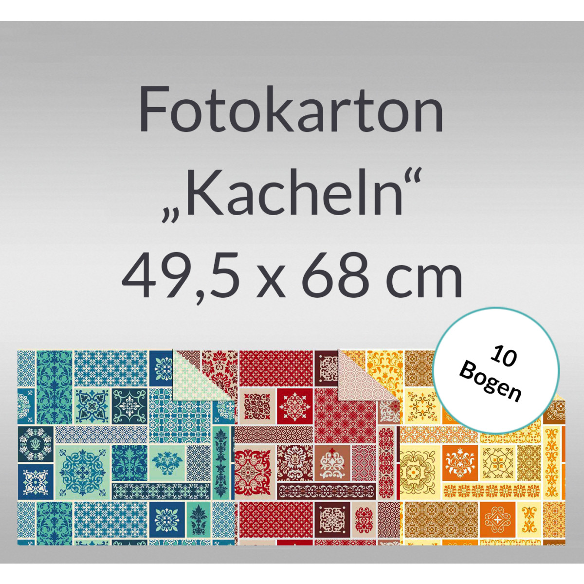 Fotokarton "Kacheln" 49,5 x 68 cm - 10 Bogen