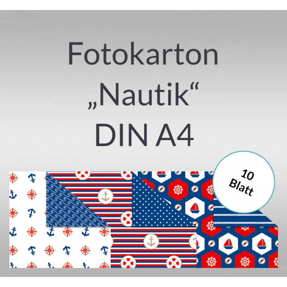 Fotokarton "Nautik" DIN A4 - 10 Blatt
