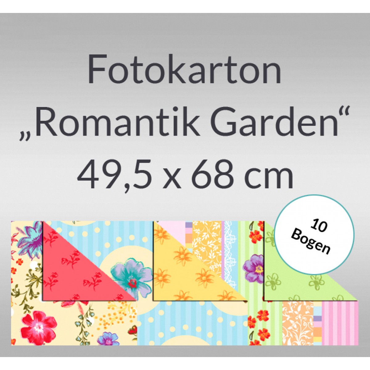Fotokarton "Romantic Garden" 49,5 x 68 cm - 10 Bogen