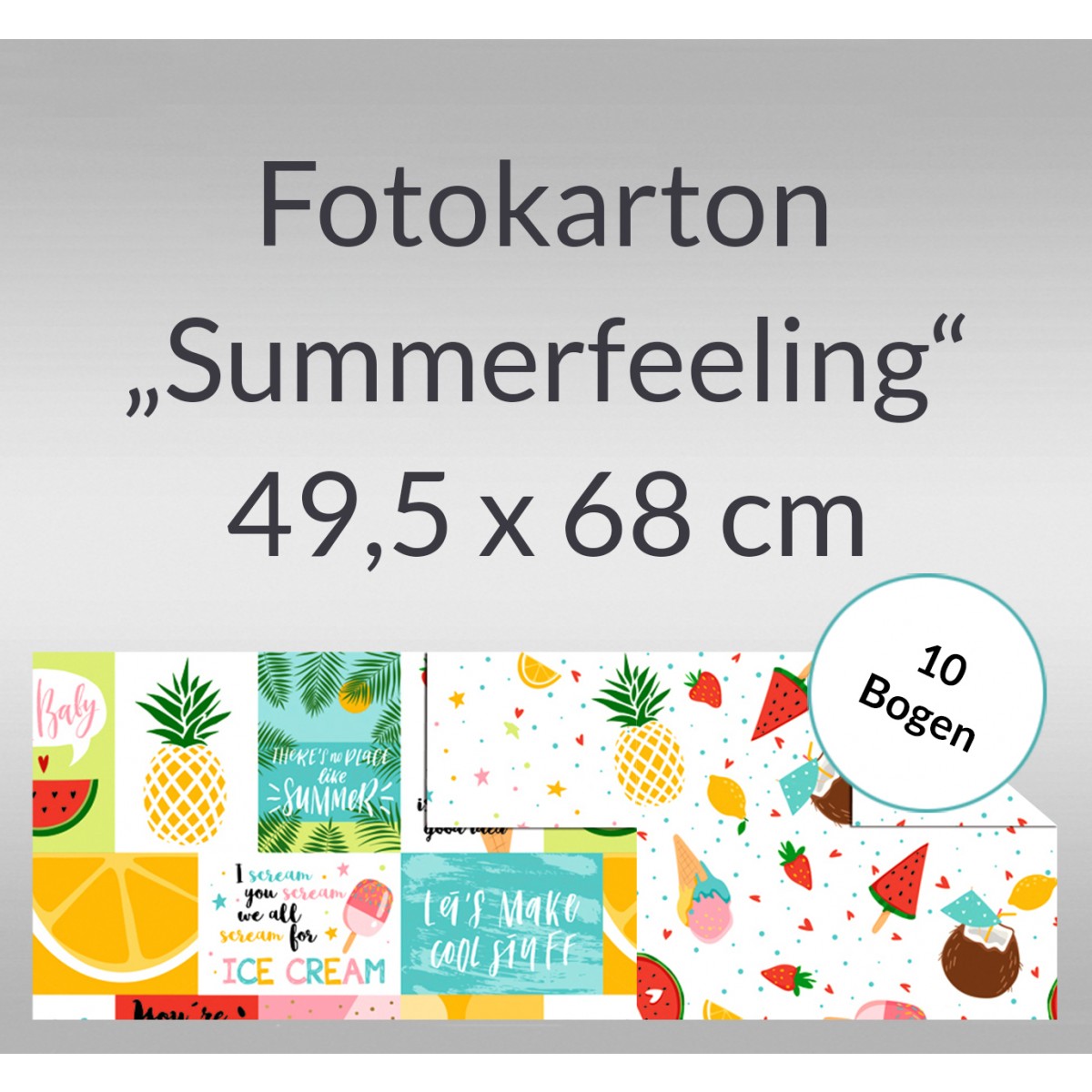 Fotokarton "Summerfeeling" 49,5 x 68 cm - 10 Bogen