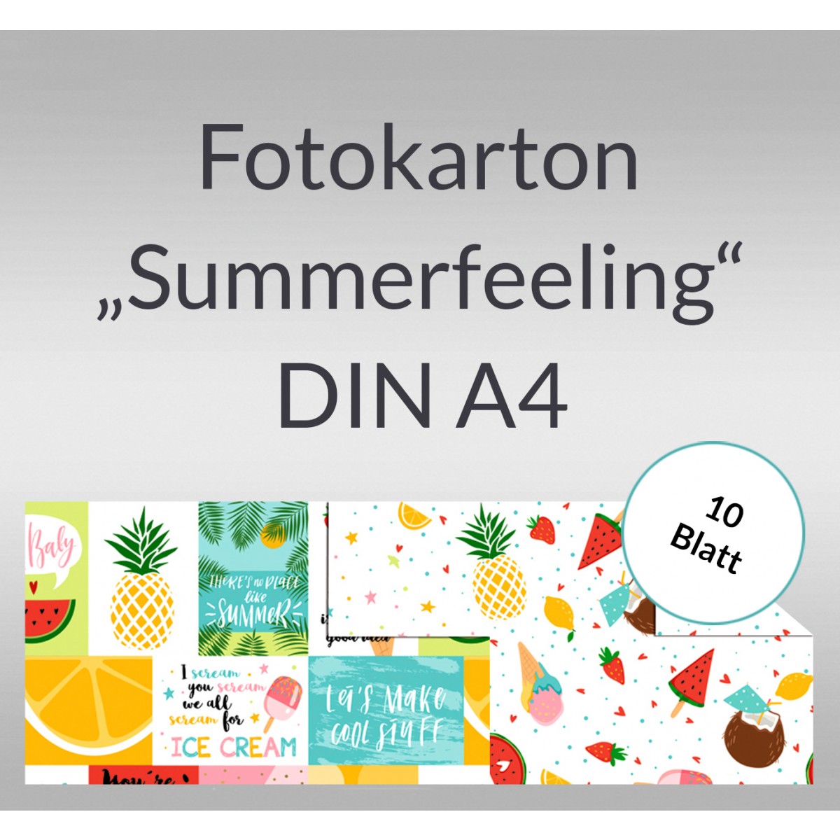 Fotokarton "Summerfeeling" DIN A4 - 10 Blatt