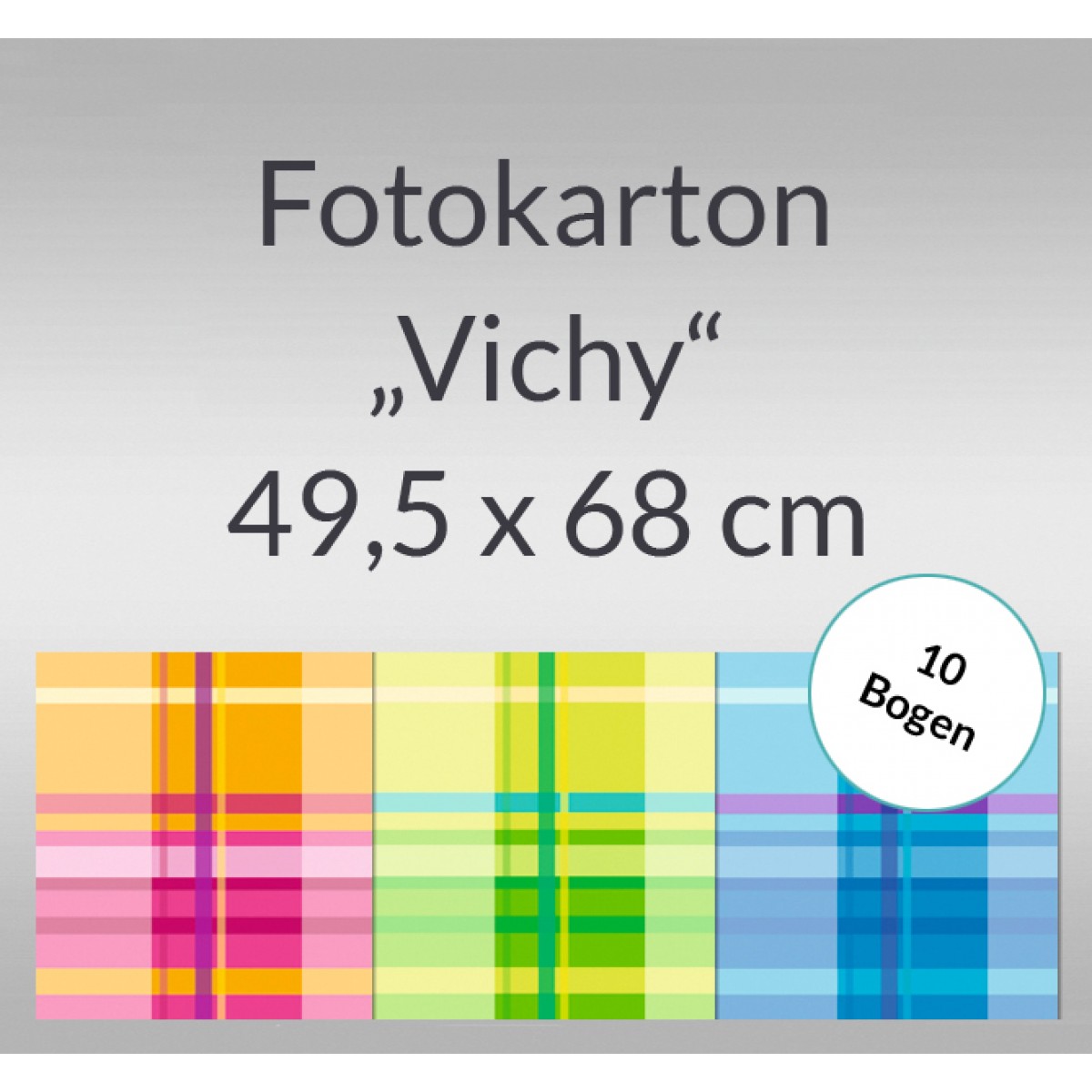 Fotokarton "Vichy" 49,5 x 68 cm - 10 Bogen