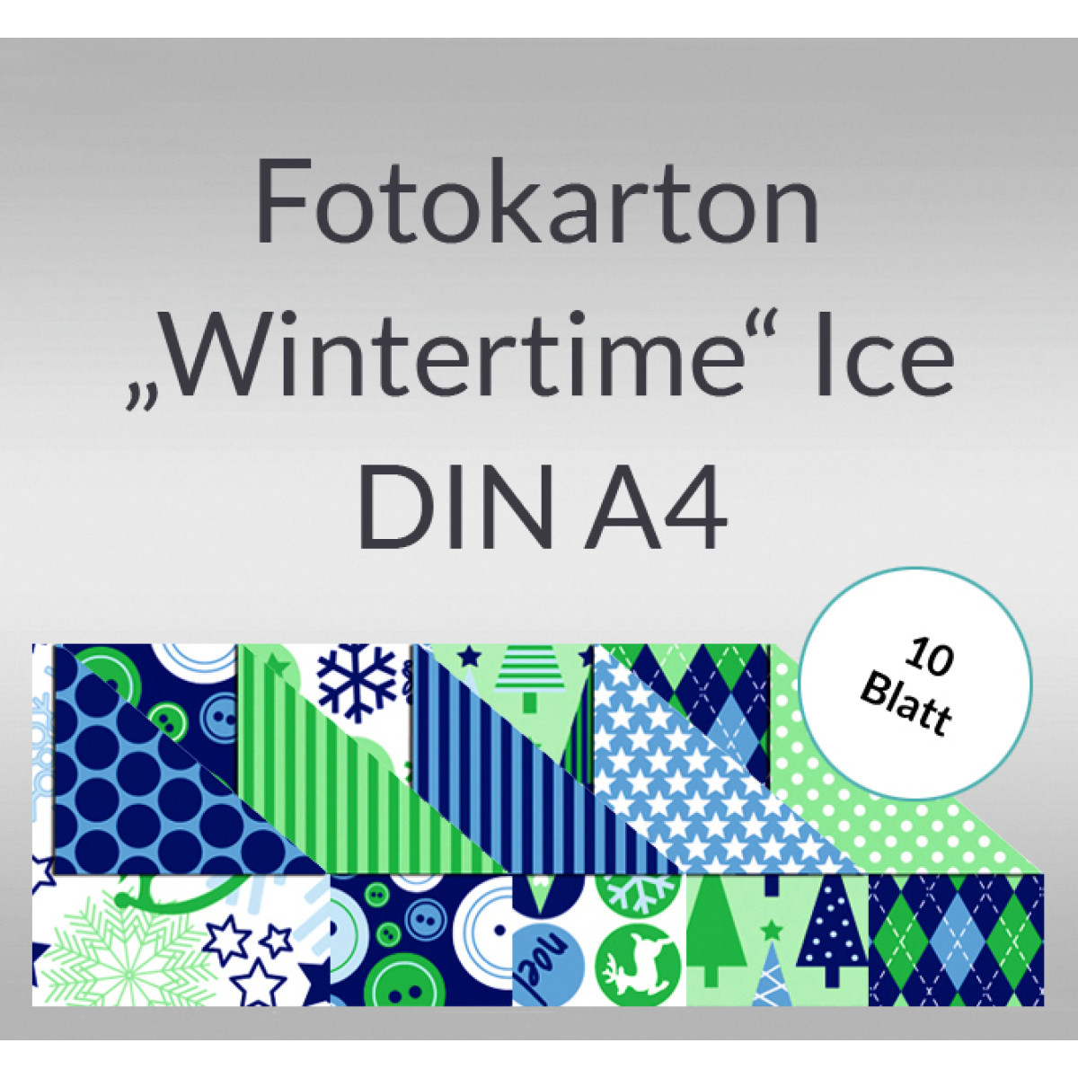 Fotokarton "Wintertime" Ice DIN A4 - 10 Blatt