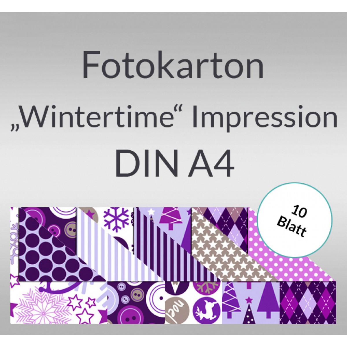 Fotokarton "Wintertime" Impression DIN A4 - 10 Blatt