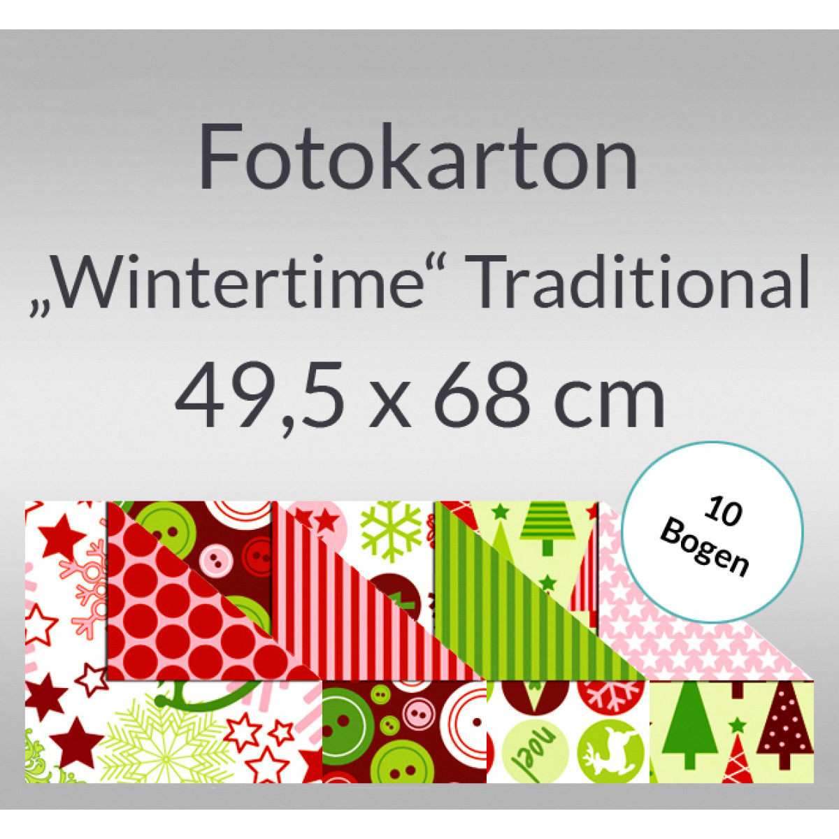 Fotokarton "Wintertime" Traditional 49,5 x 68 cm - 10 Bogen
