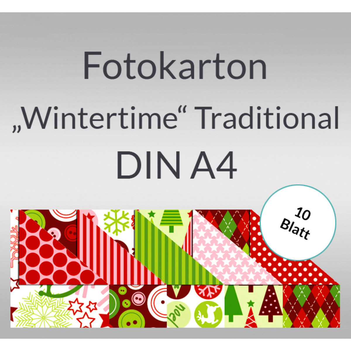 Fotokarton "Wintertime" Traditional DIN A4 - 10 Blatt