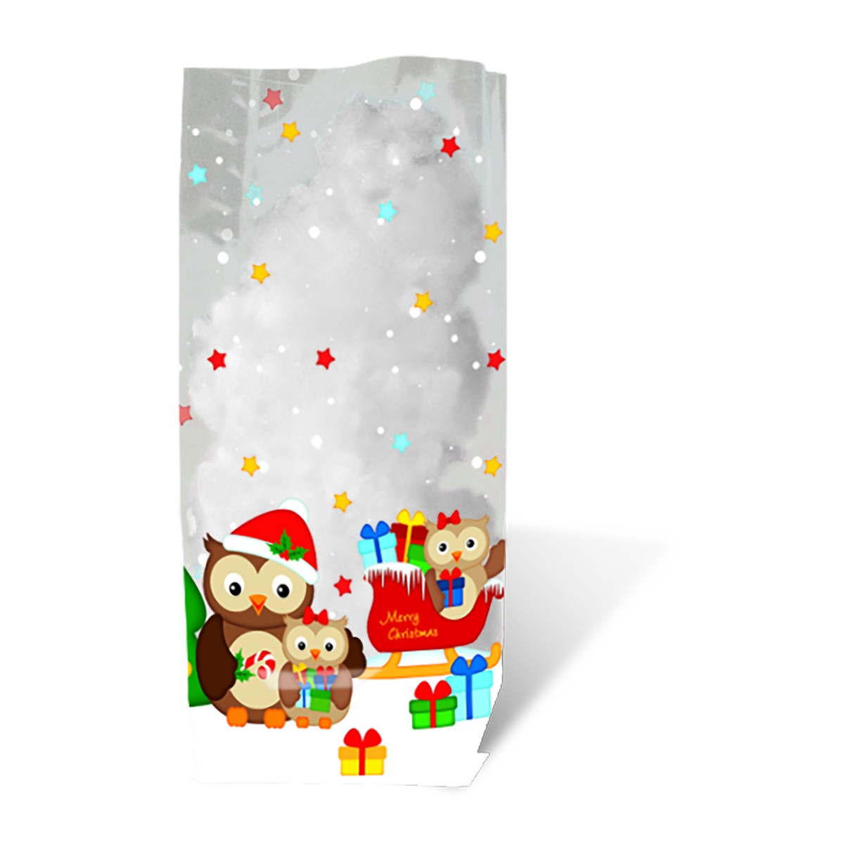 Geschenk-Bodenbeutel "Eule" 14,5 x 23,5 cm - 10 Stück