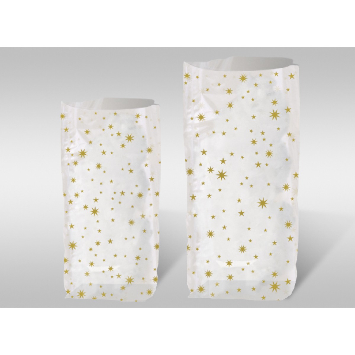 Geschenk-Bodenbeutel "Sterne" 14,5 x 23,5 cm - 10 Stück