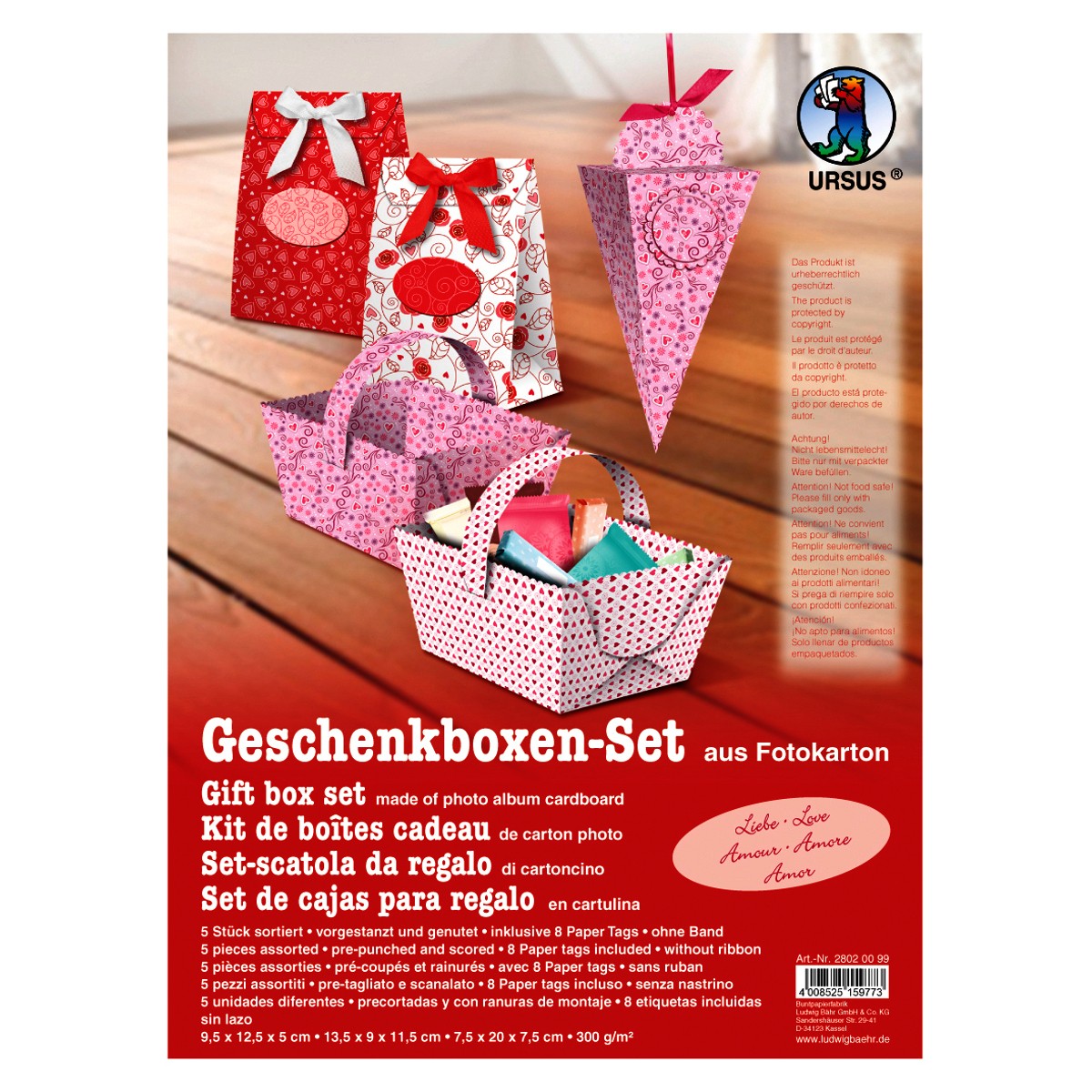 Geschenkboxen "Liebe"