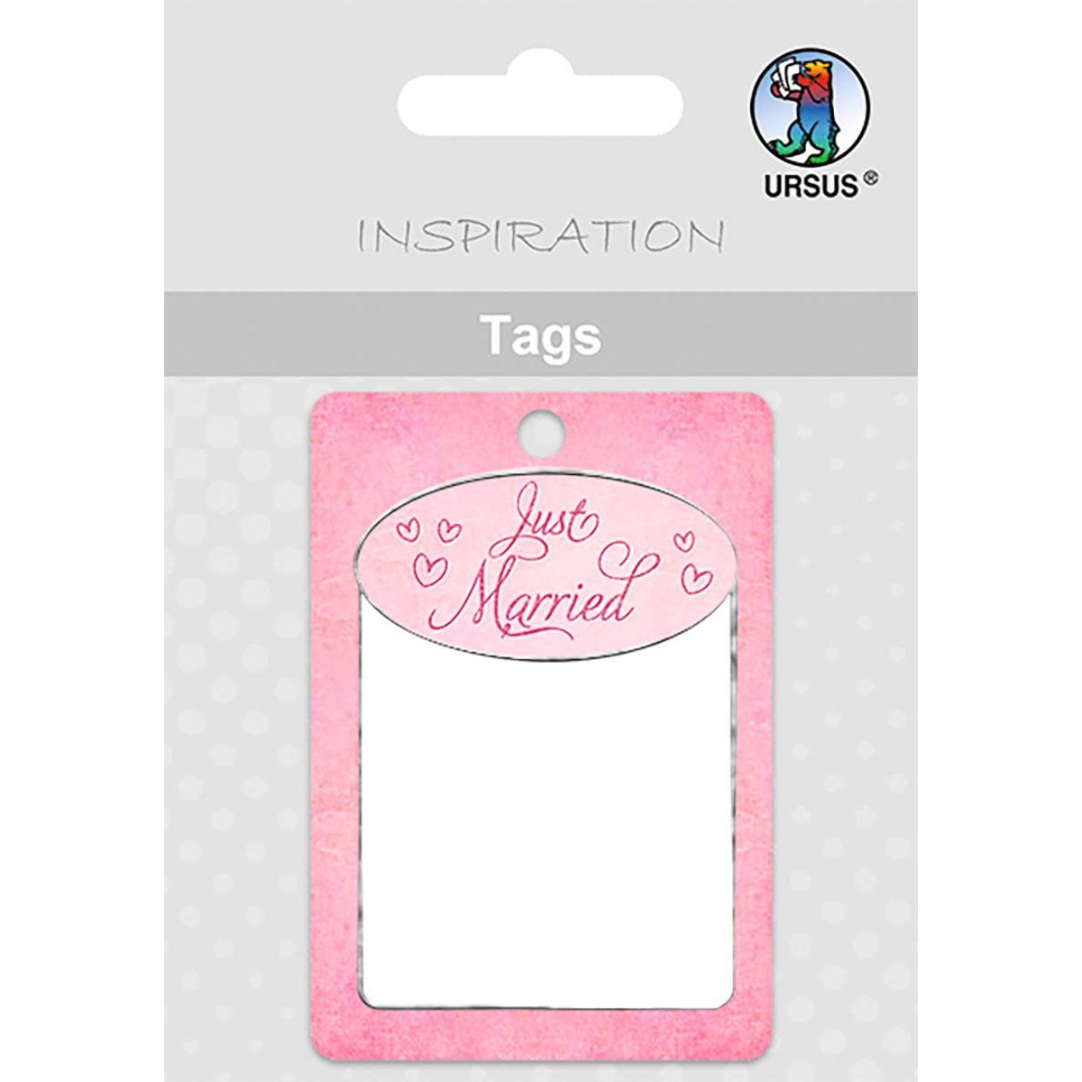 Geschenkeanhänger / Tags Motiv 04 - Just Married rosa