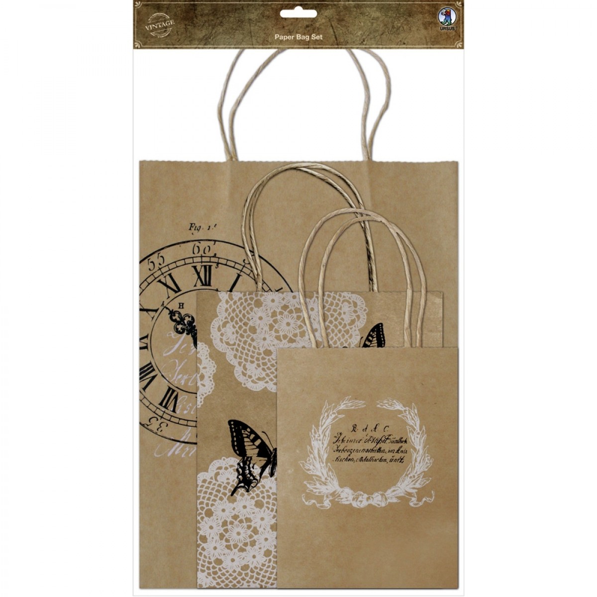 Geschenktuten Set Paper Bag Set mit Henkel