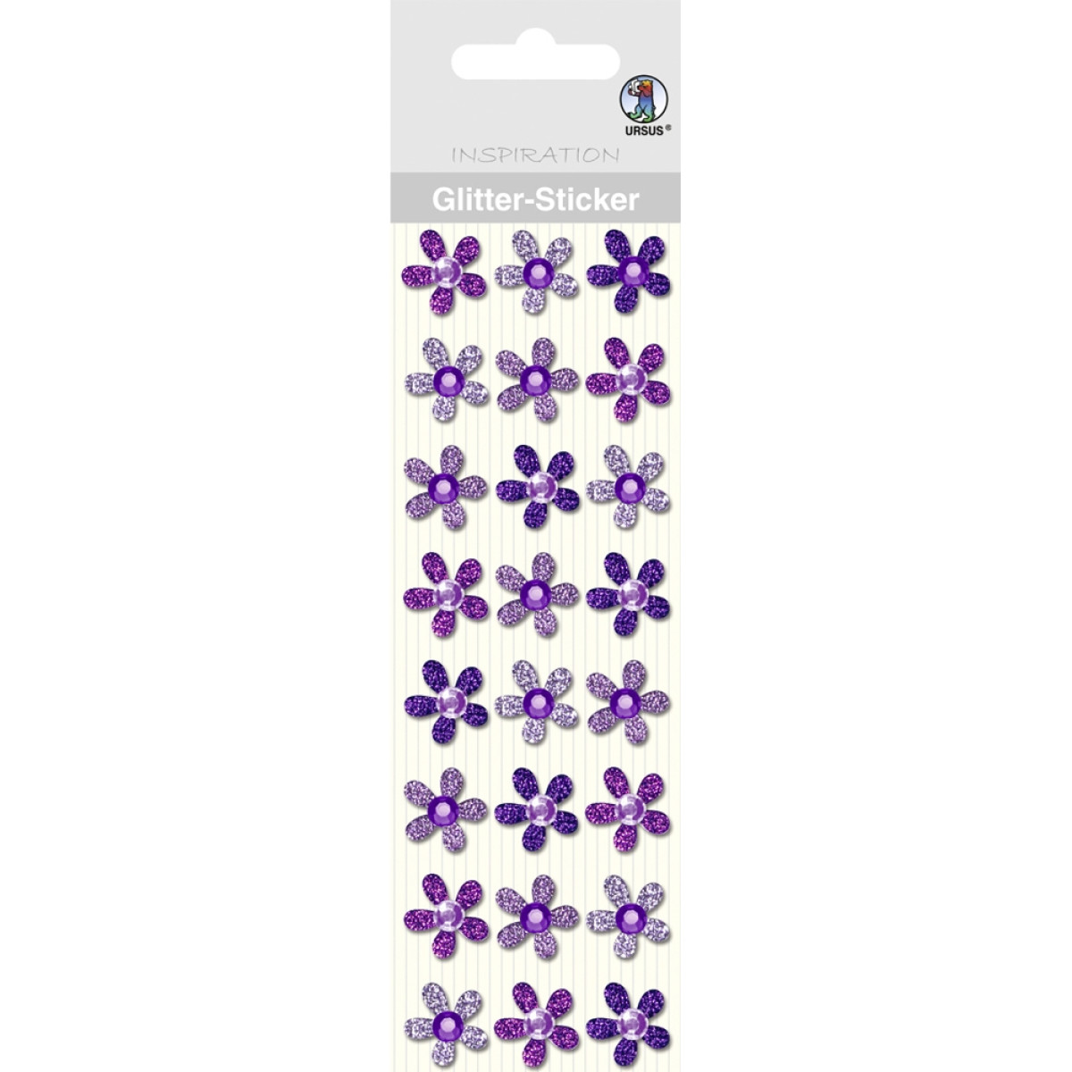 Glitter Sticker "Blüten" violett