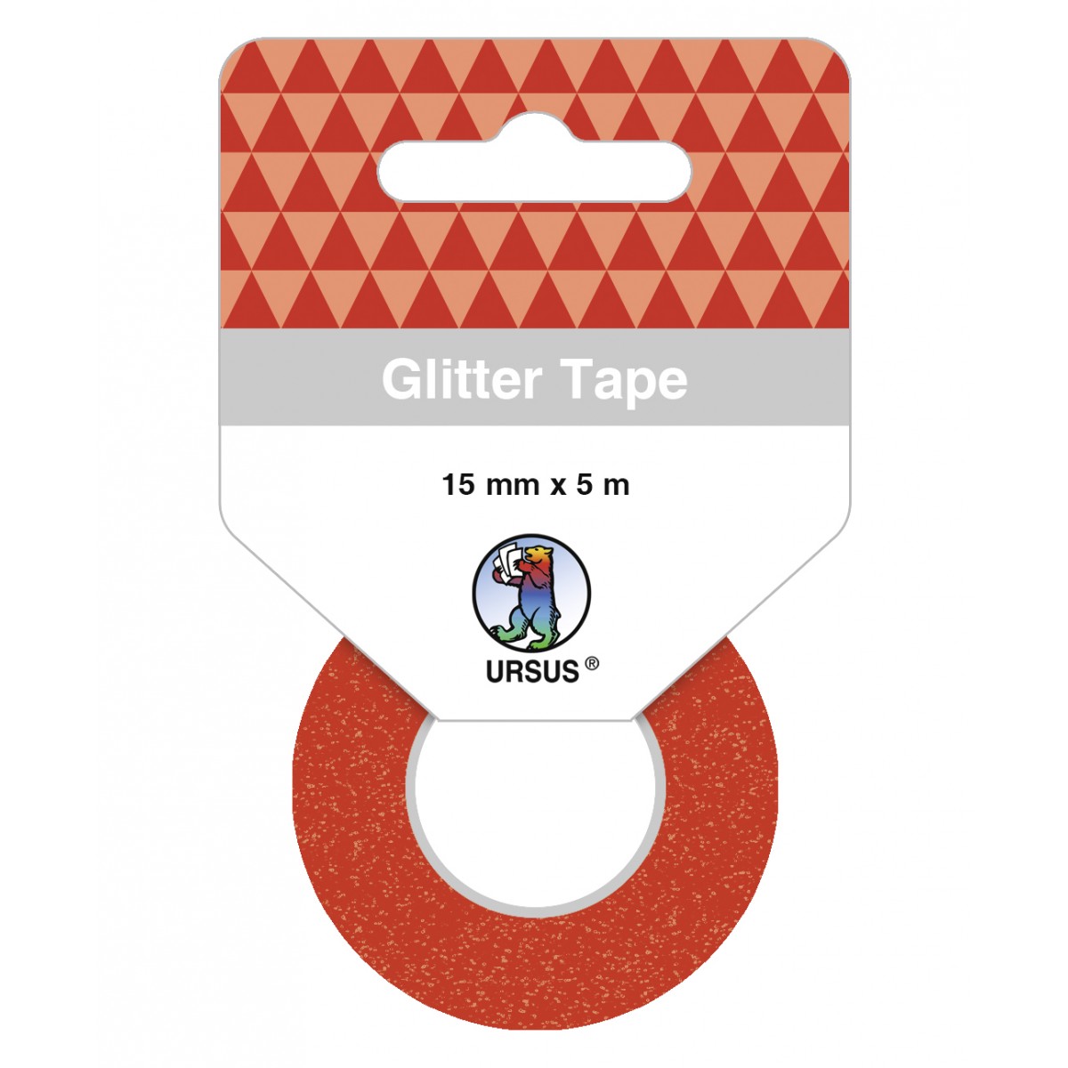 Glitter Tape hellrot, selbstklebend