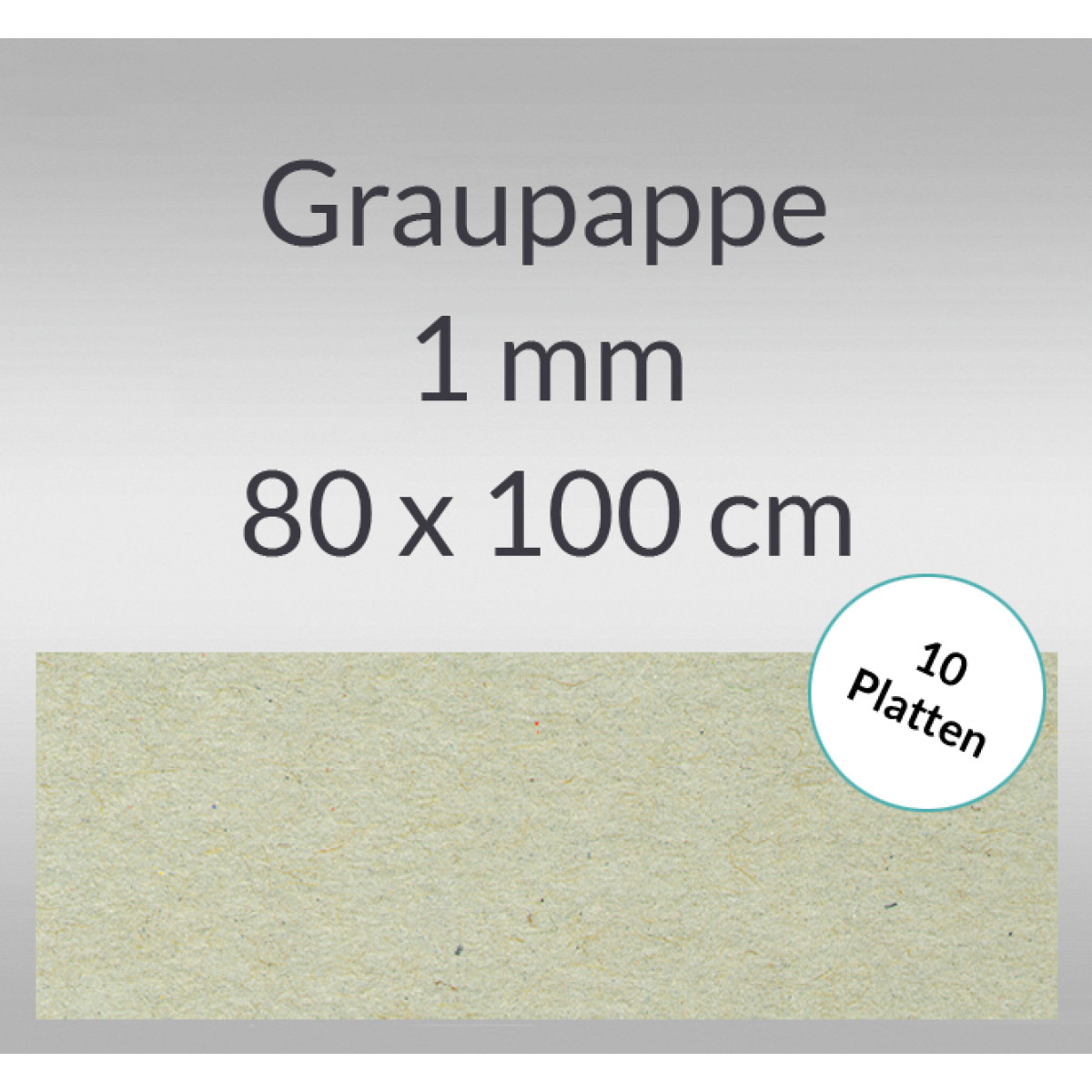 Graupappe 80 x 100 cm - 1 mm