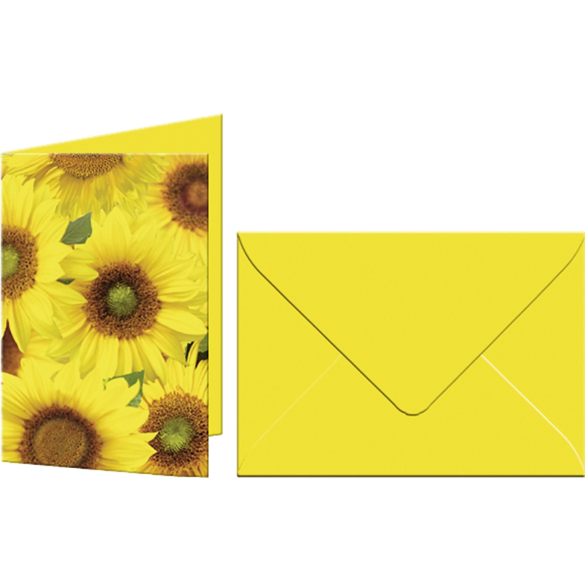 Grußkarten "Flora" mit Kuverts Sonnenblumen