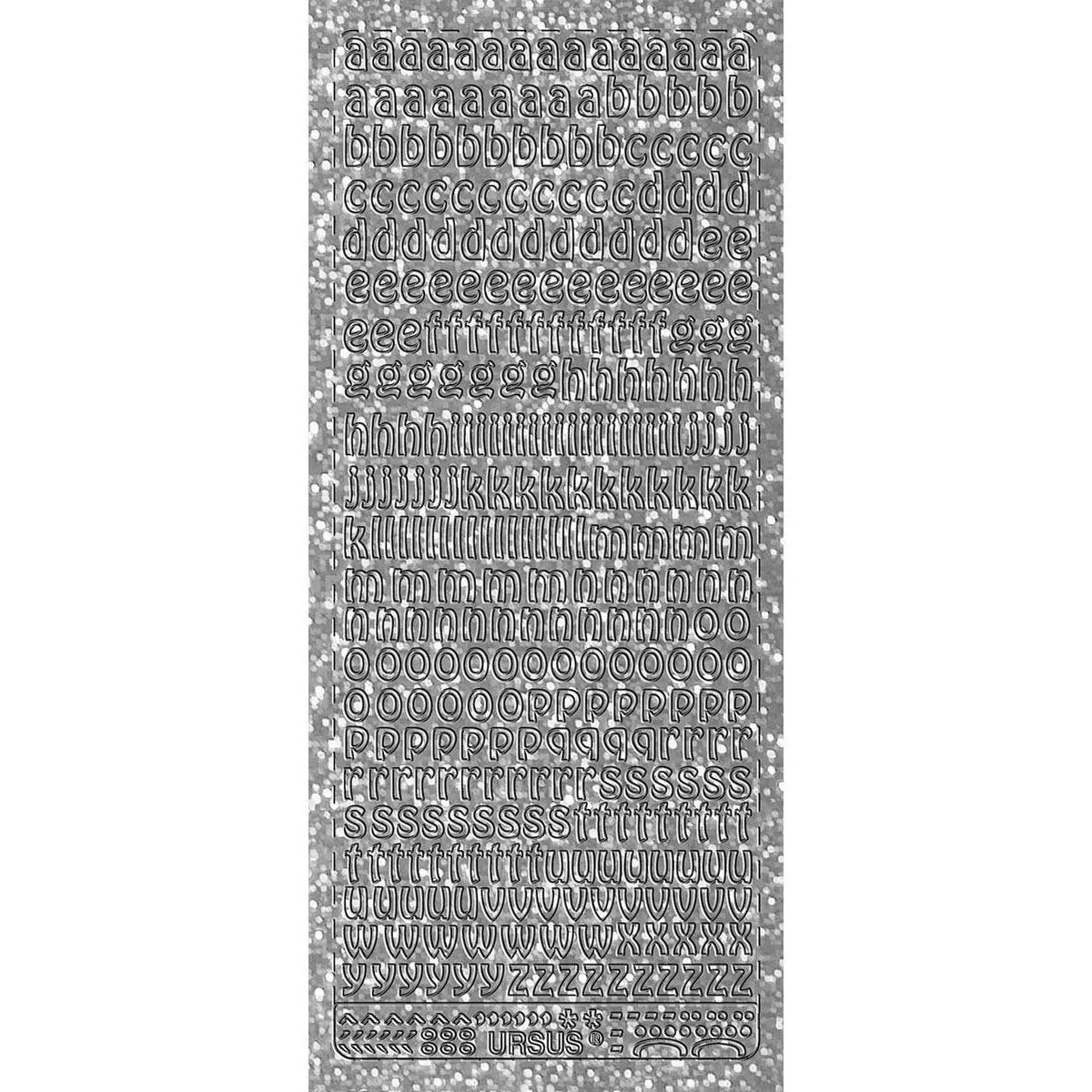 Hologramm Sticker "Buchstaben klein 1" silber