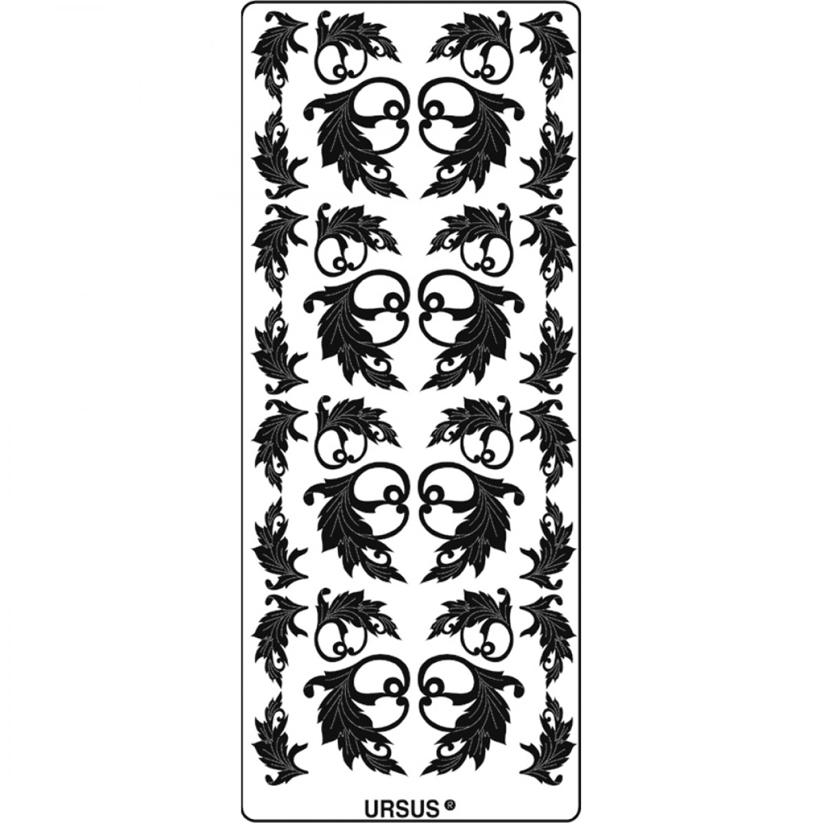 Hologramm Sticker "Ecken Barock" gold