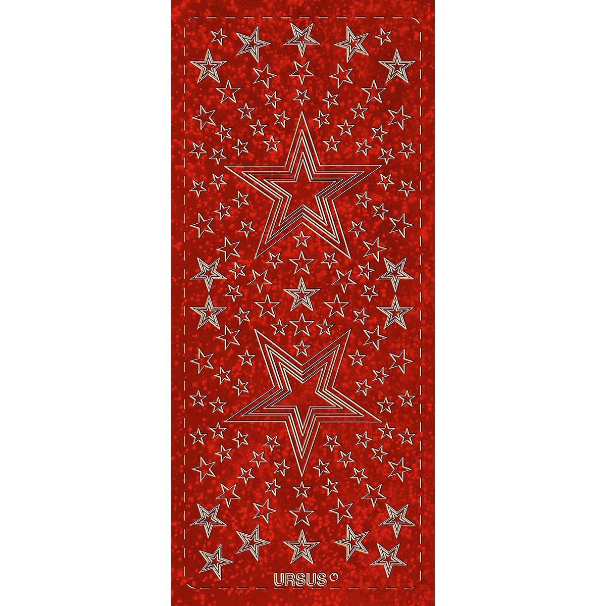 Hologramm Sticker "Sterne 4" rot