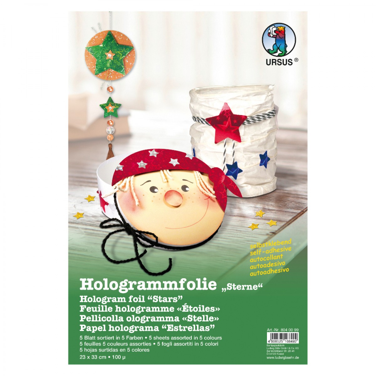 Hologrammfolie 100 µm "Sterne" 35 x 50 cm - 1 Rolle