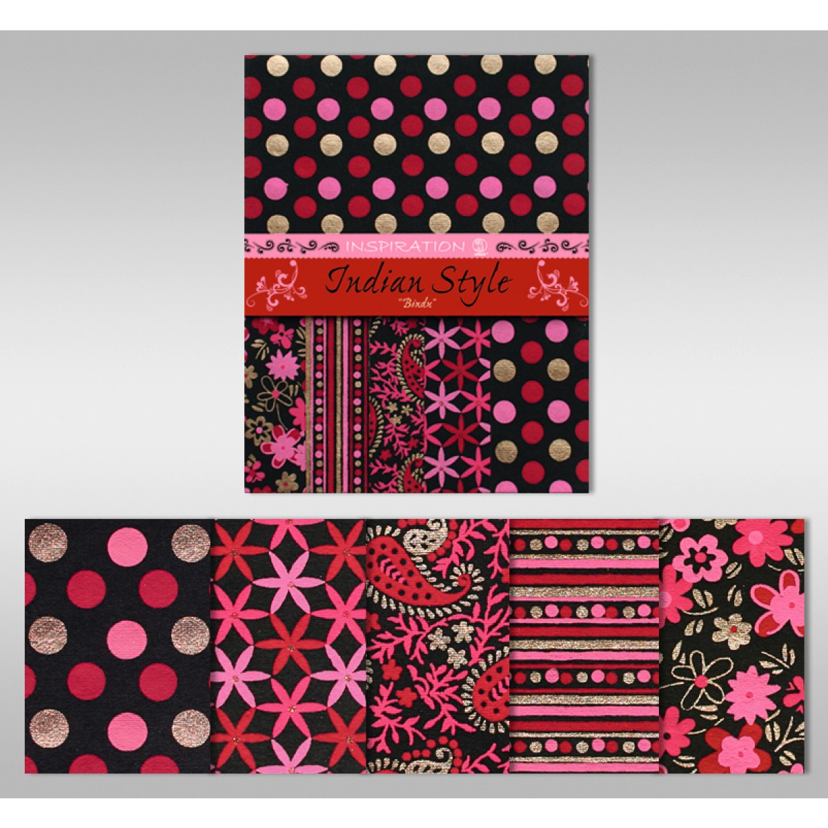 Indian Style "Bindu" 21,6 x 28 cm - 5 Blatt sortiert