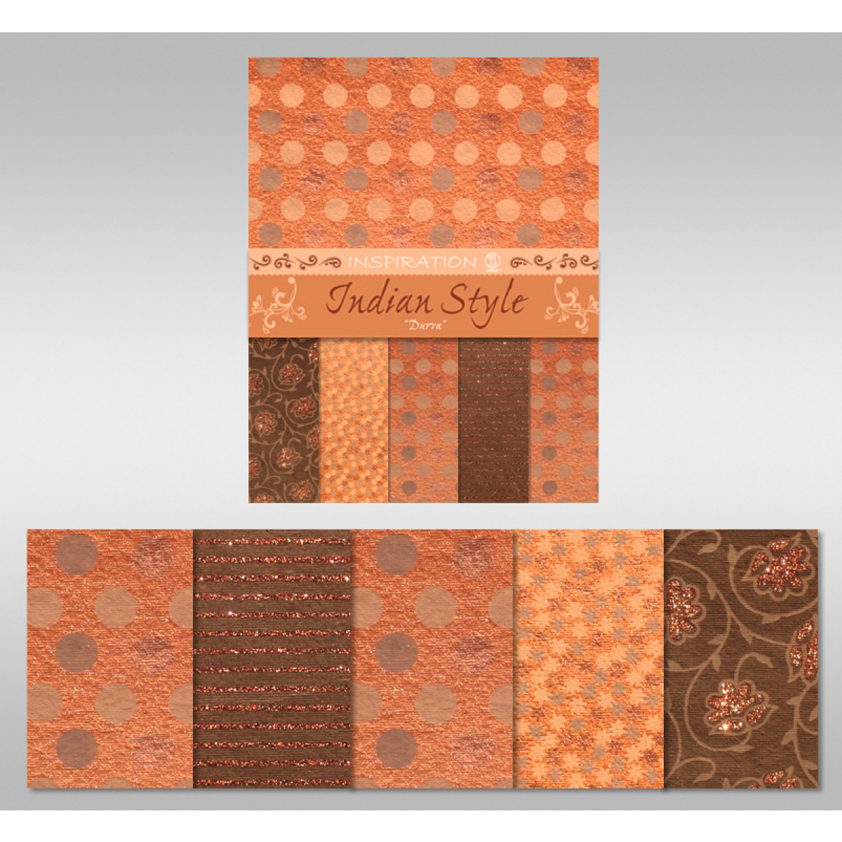 Indian Style "Durva" 23 x 33 cm - 5 Blatt