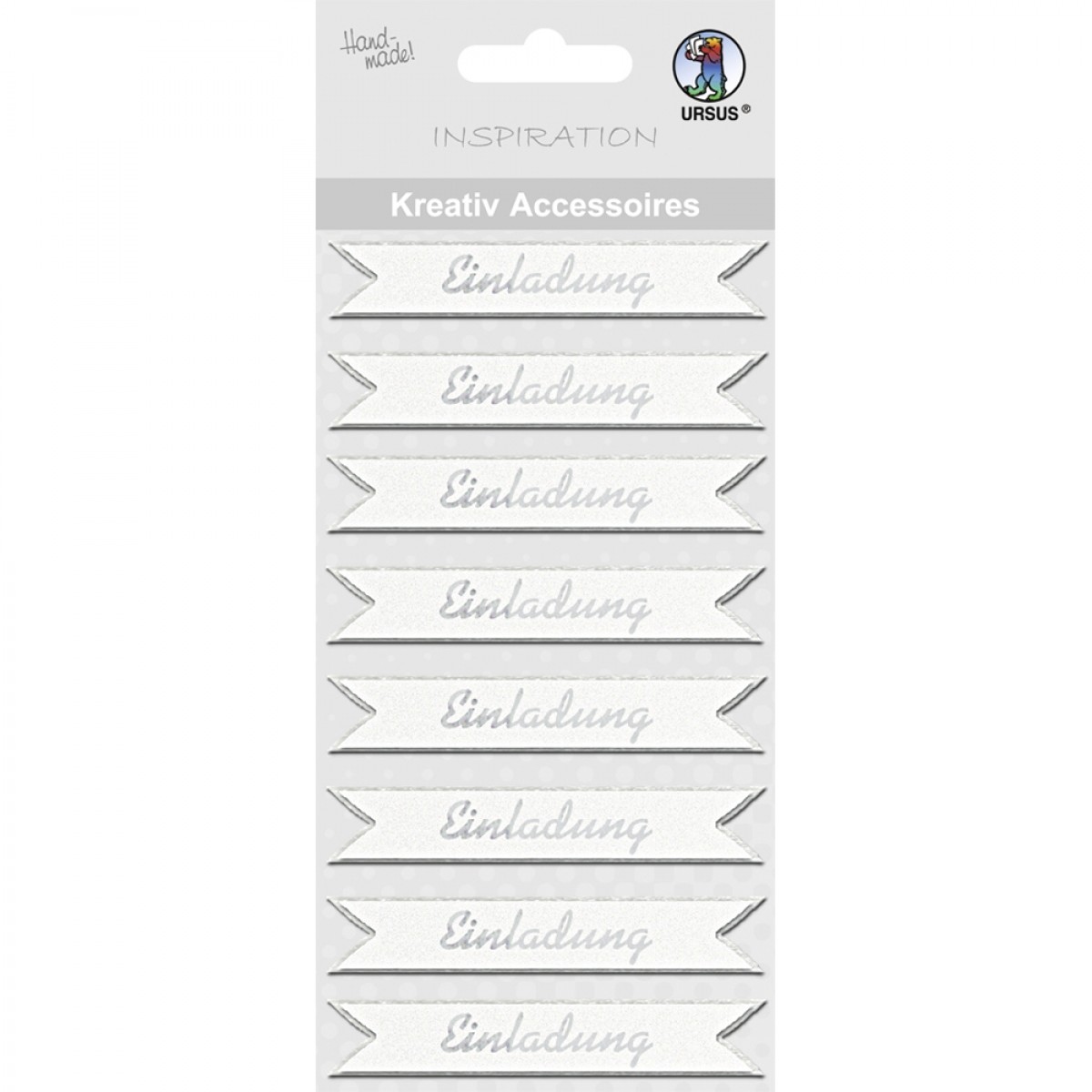 Kreativ Accessoires "Einladung" silber - Motiv 145