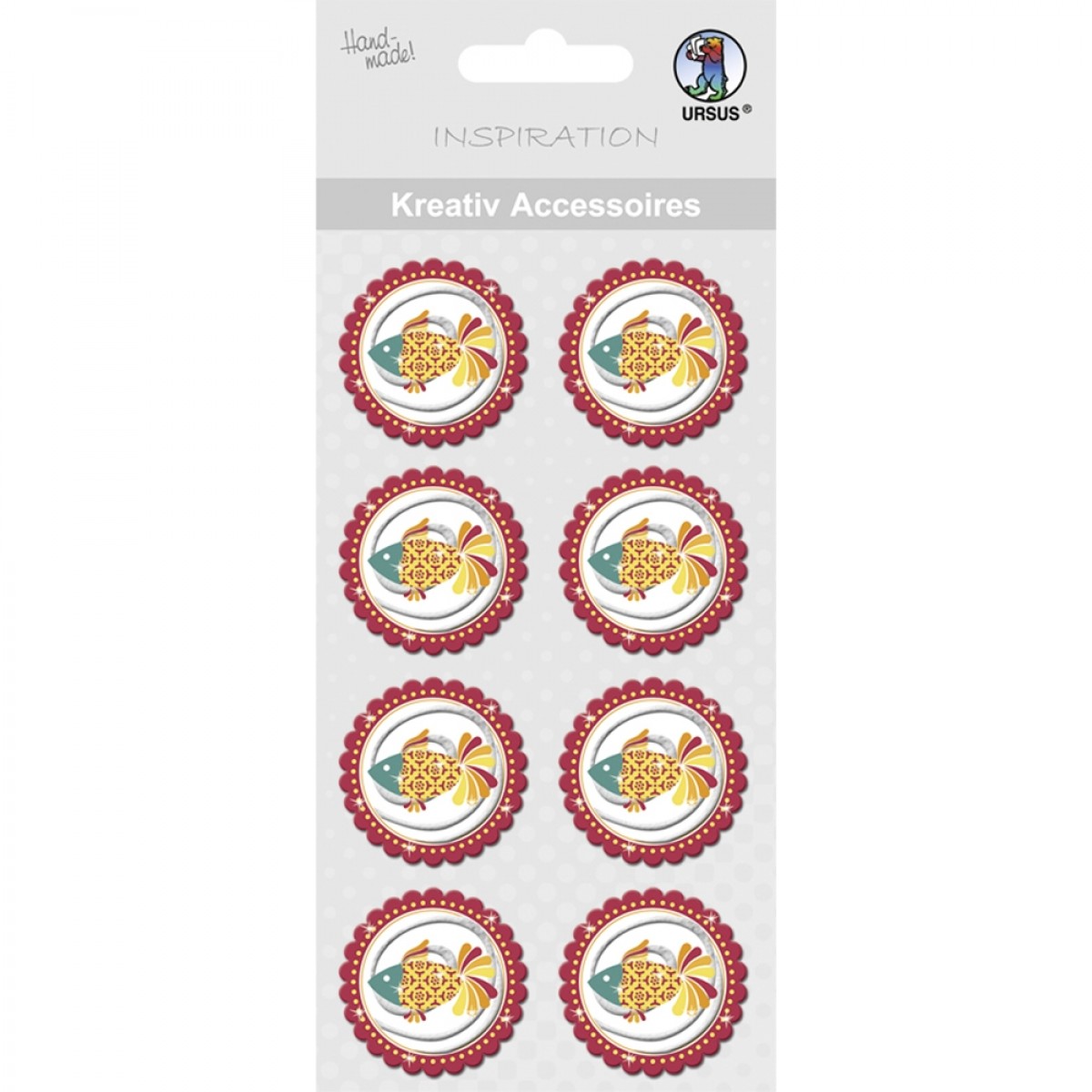 Kreativ Accessoires "Fische" weinrot - Motiv 283