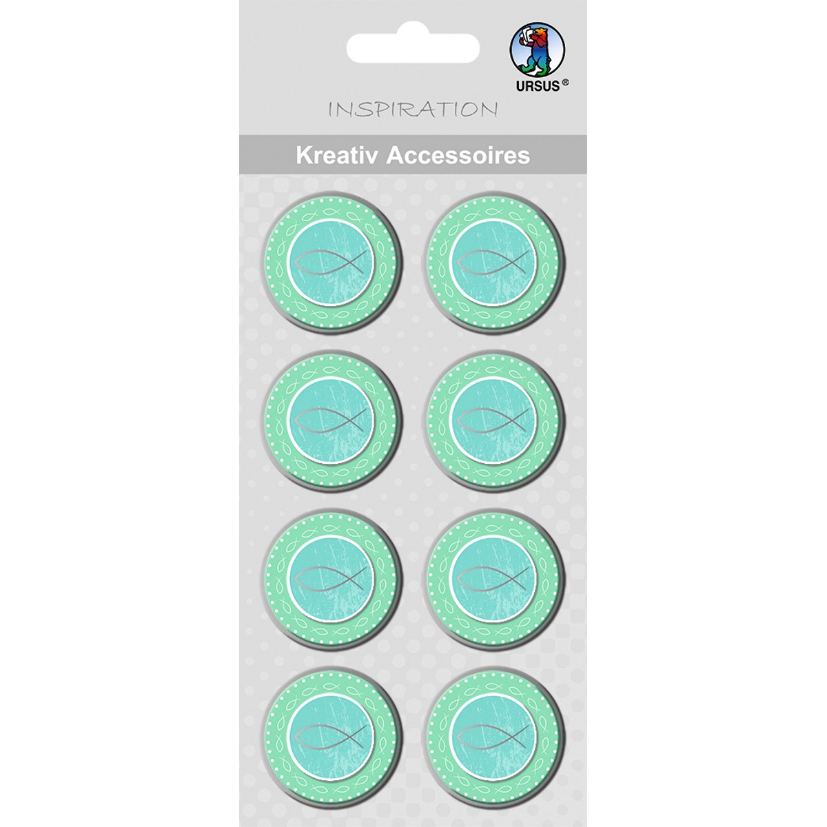 Kreativ Accessoires "Jesus aqua" Fisch - Motiv 340