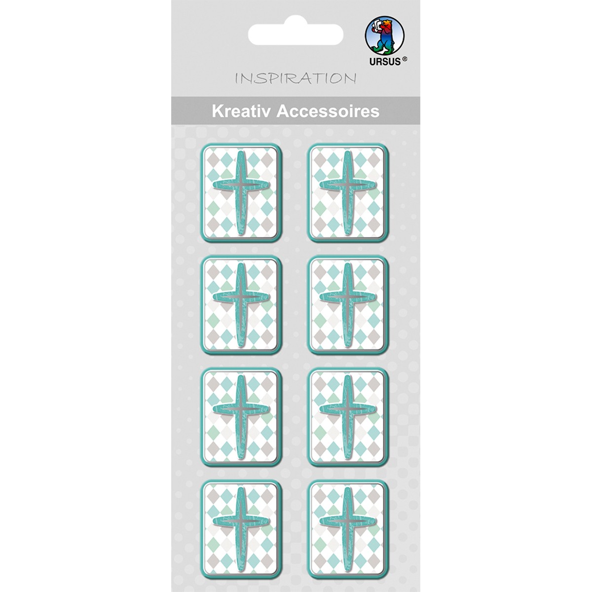 Kreativ Accessoires "Jesus aqua" Kreuz - Motiv 342