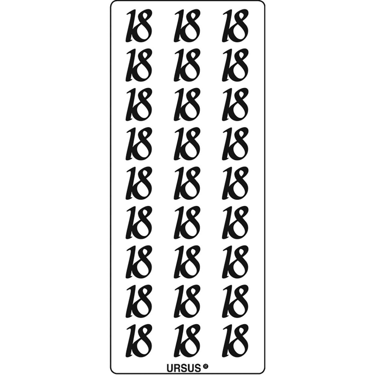 Kreativ Sticker "18" gold