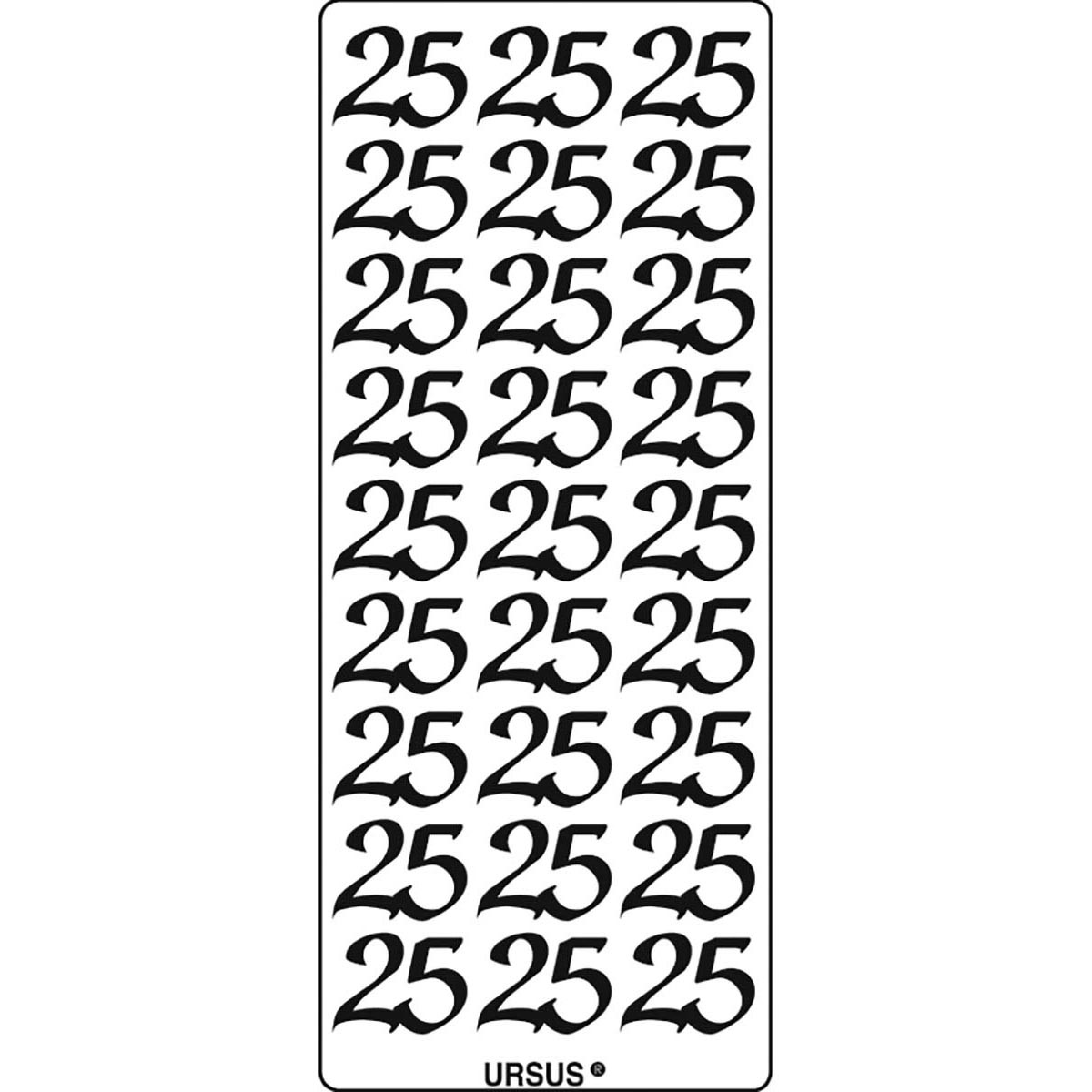 Kreativ Sticker "25" silber