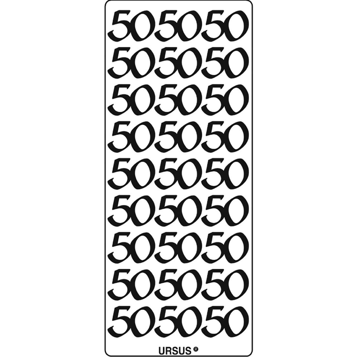 Kreativ Sticker "50" gold