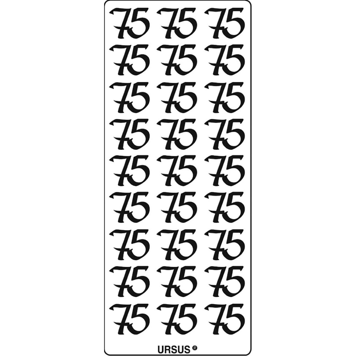 Kreativ Sticker "75" silber