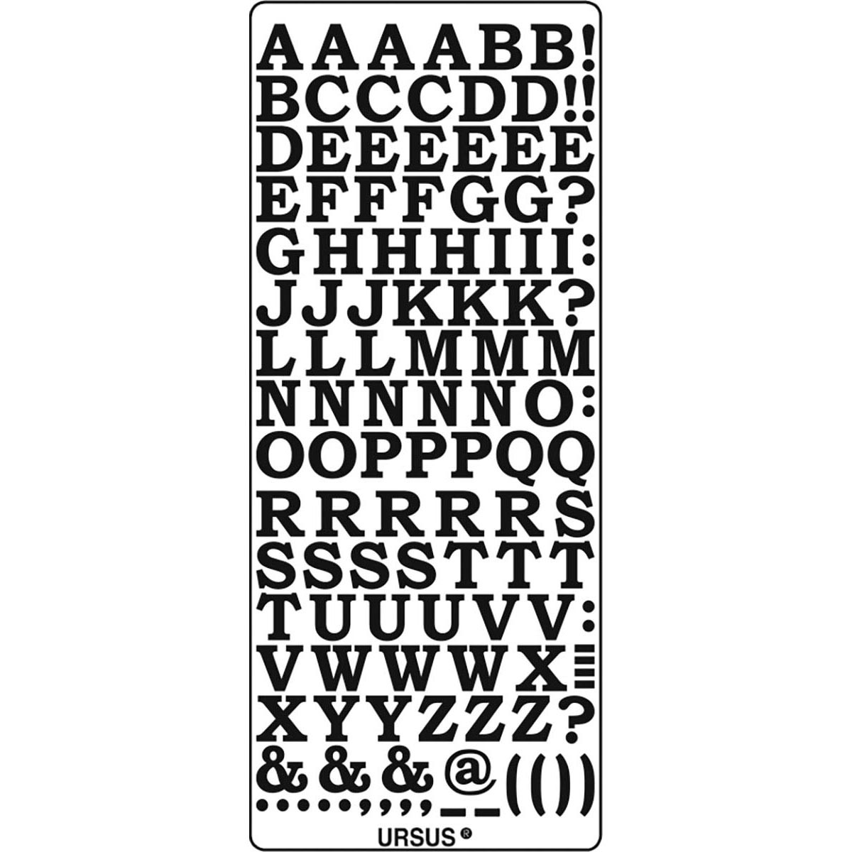 Kreativ Sticker "Buchstaben groß 2" silber