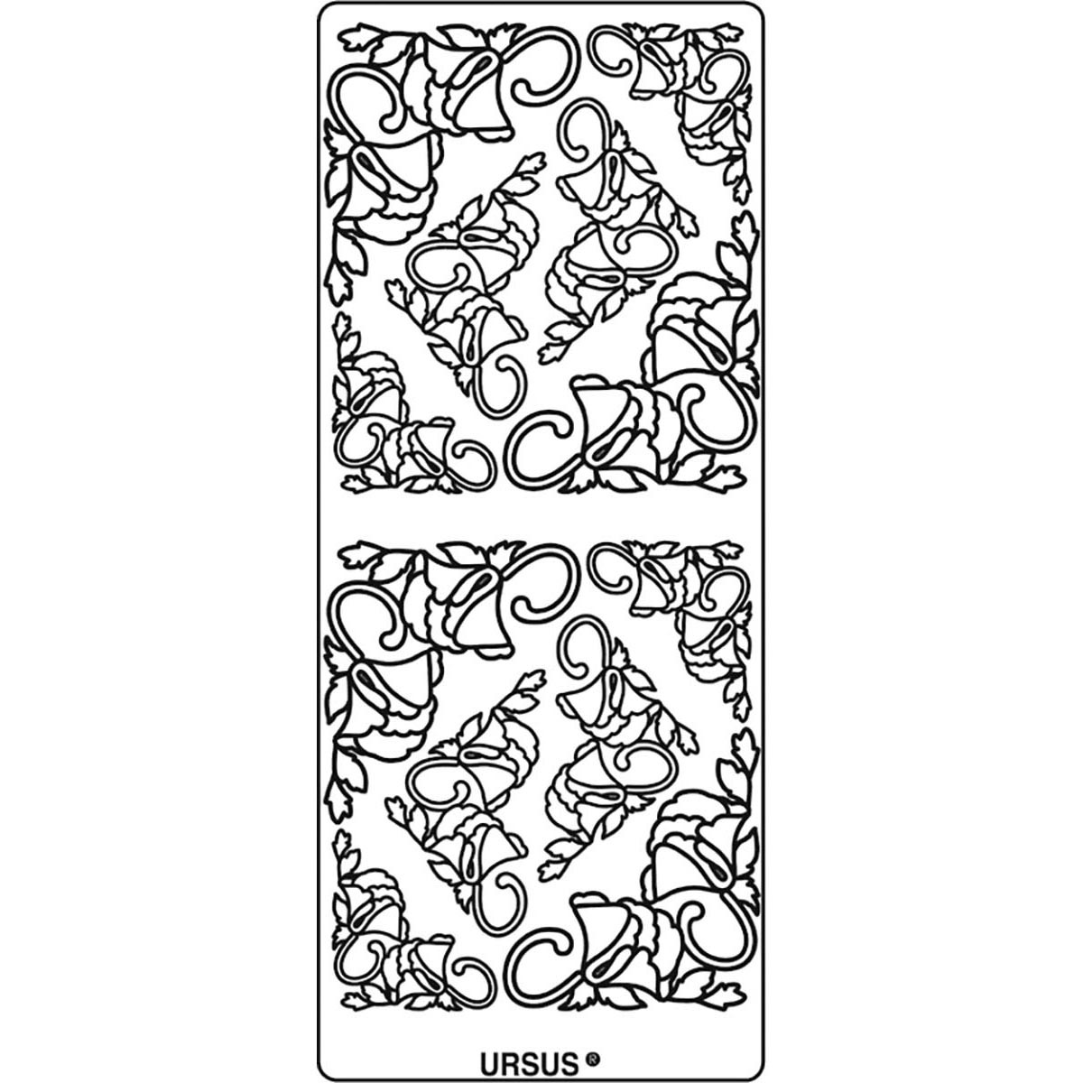 Kreativ Sticker "Ecken Blüten" gold