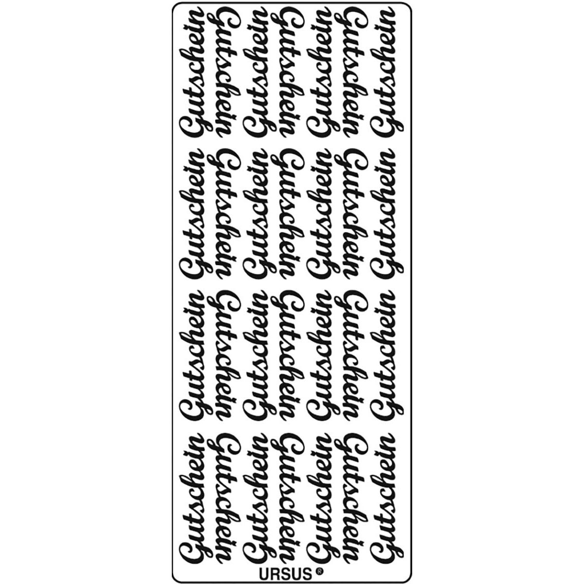 Kreativ Sticker "Gutschein" silber