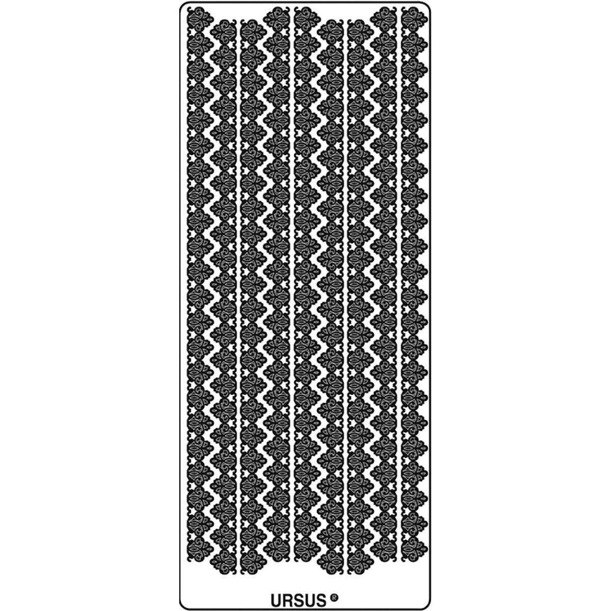 Kreativ Sticker "Häkelbordüren" silber