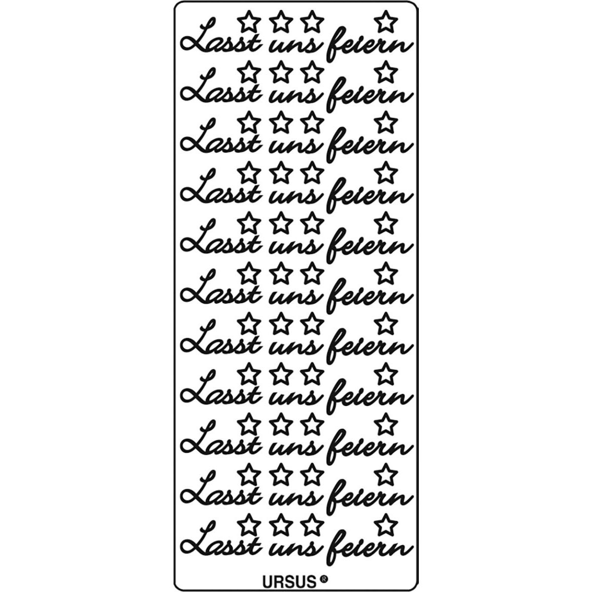 Kreativ Sticker "Lasst uns feiern" gold