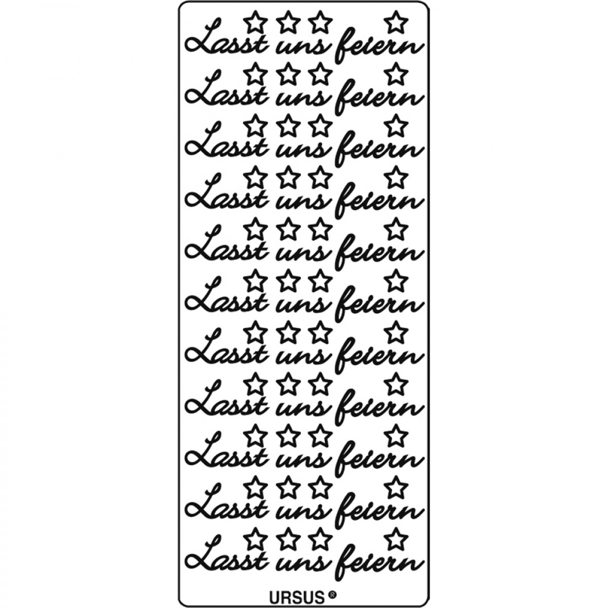 Kreativ Sticker "Lasst uns feiern" silber