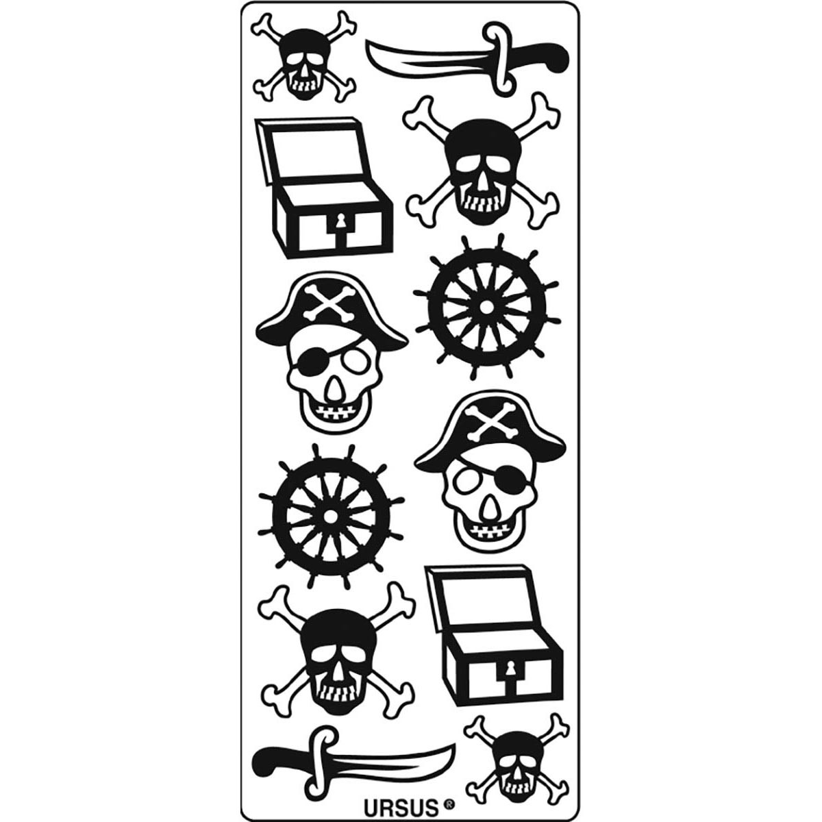 Kreativ Sticker Piraten schwarz