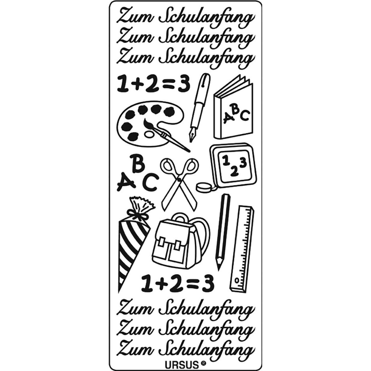 Kreativ Sticker "Schulanfang" gold