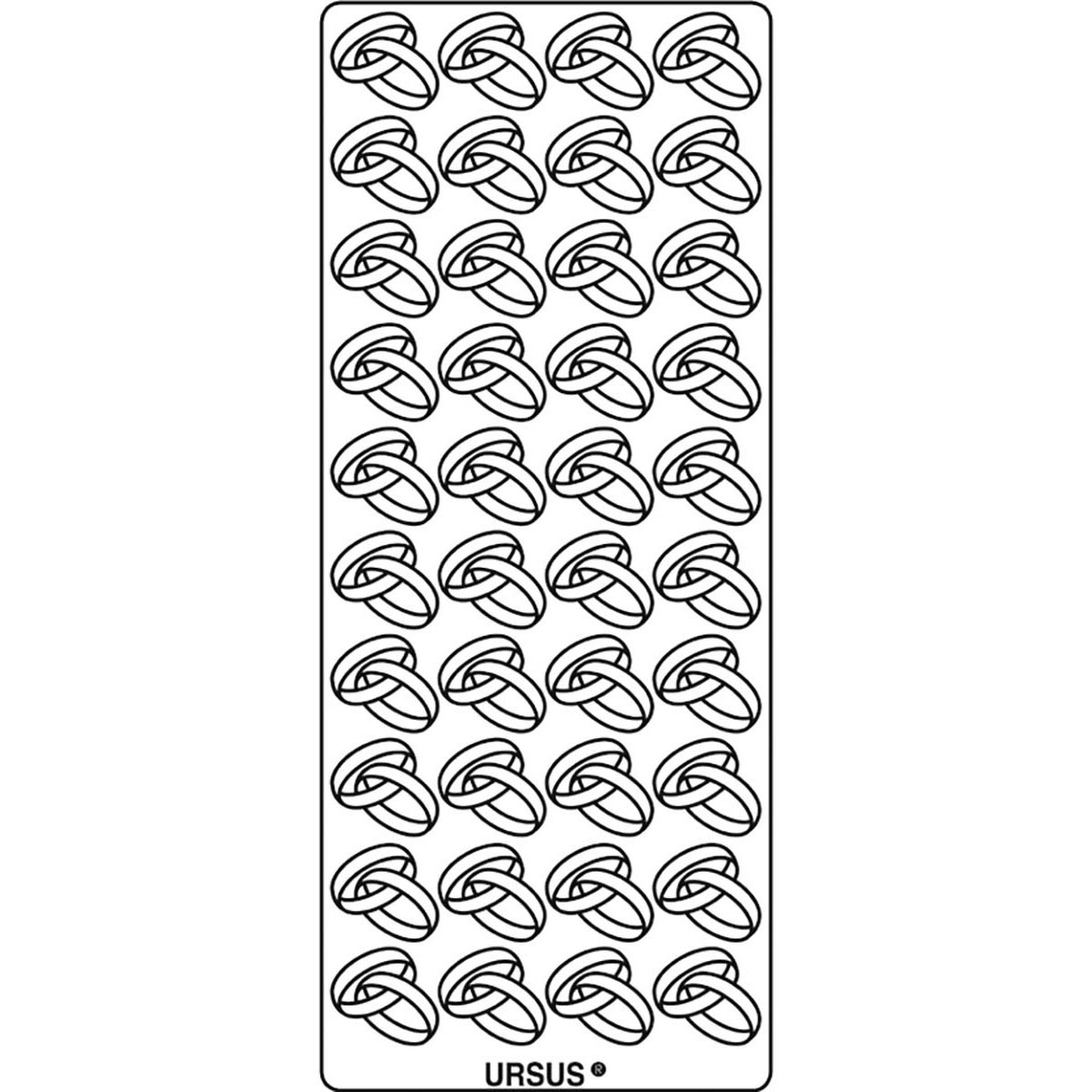 Kreativ Sticker "Trauringe" silber