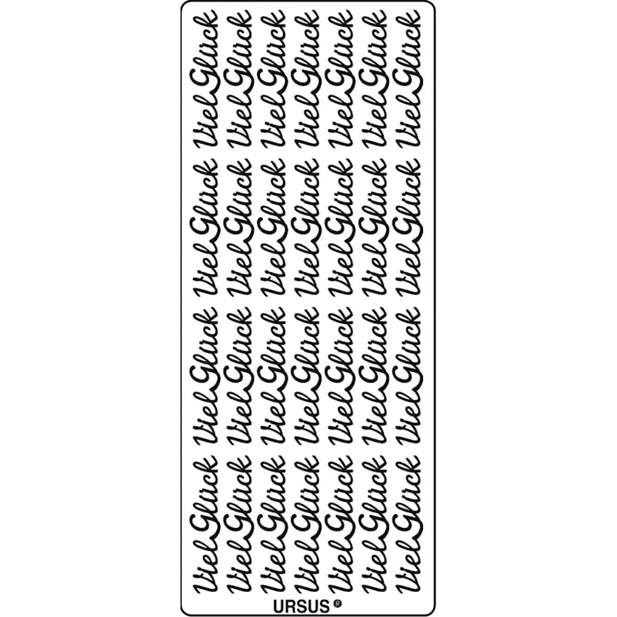 Kreativ Sticker "Viel Glück" silber
