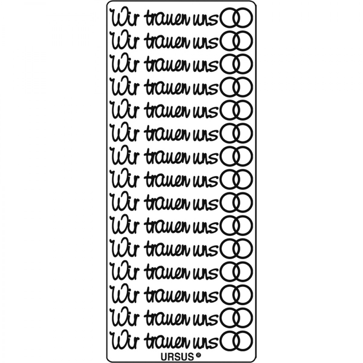Kreativ Sticker "Wir trauen uns" silber
