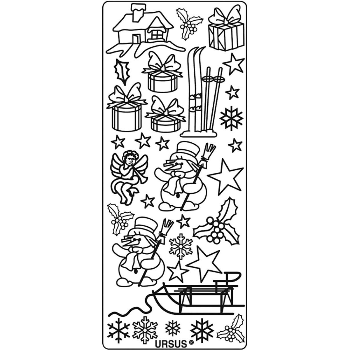 Kreativ Sticker "X-mas" silber