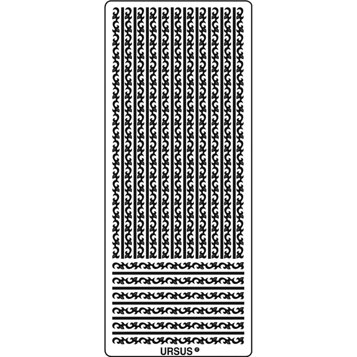 Kreativ Sticker "Zierstreifen & Bordüren" gold