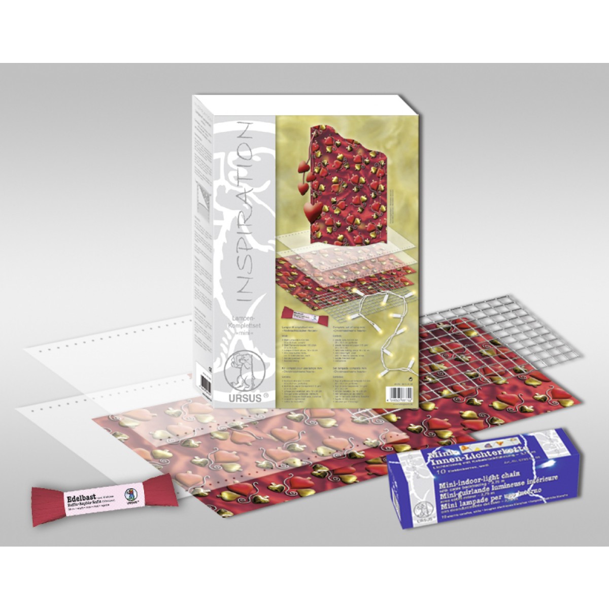Lampen-Komplettset mini "Weihnachtsherzen"