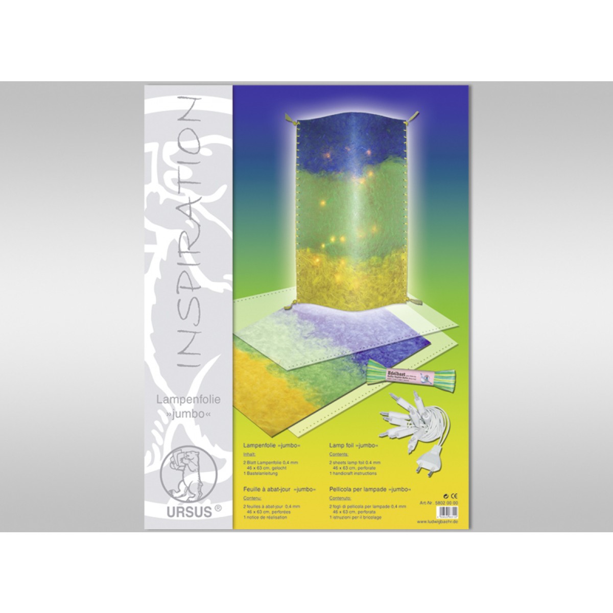 Lampenfolie "jumbo" 0,4 mm - 2 Blatt