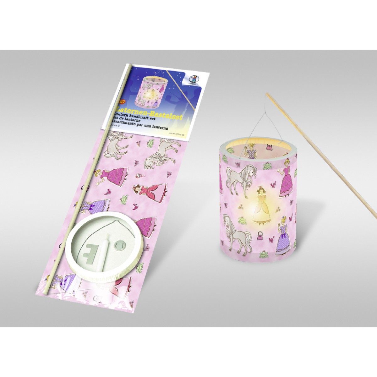 Laternen-Bastelset 10 mit Transparentpapier "Prinzessin"