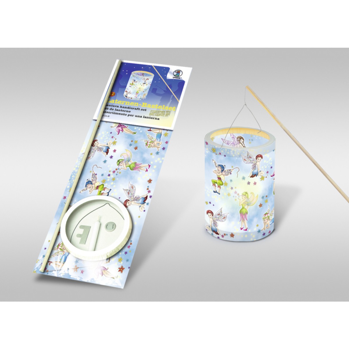 Laternen-Bastelset 12 mit Transparentpapier "Elfen"
